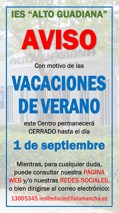 Cartel Cierre de Centro