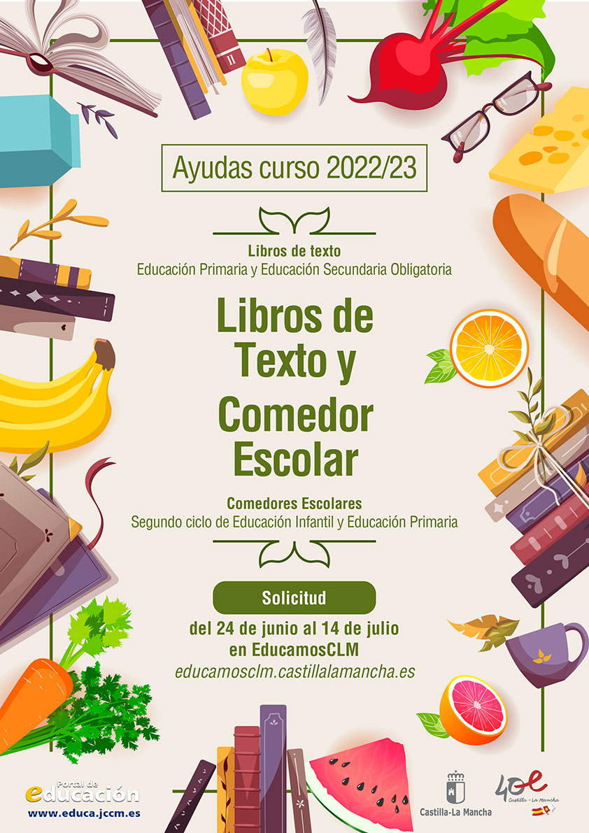 CONVOCATORIA DE AYUDAS - COMEDORES ESCOLARES Y LIBROS DE TEXTO AyudasLibrosComedor2022 Cartel